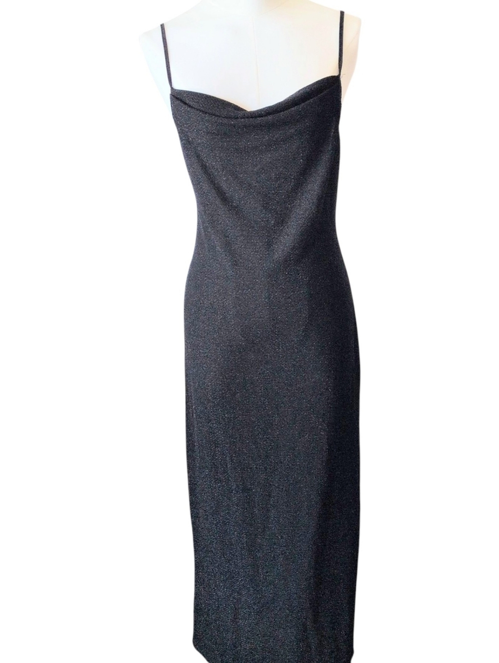 Vintage Y2K bebe sheer black slip dress